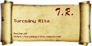 Turcsány Rita névjegykártya